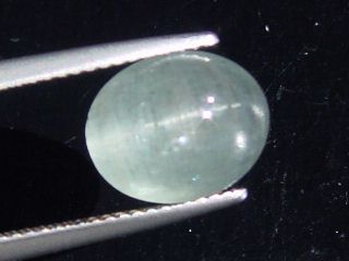 Aquamarin seltenes Katzenauge 4,59 Ct. oval Cabochon 11 x 9 mm (655m 